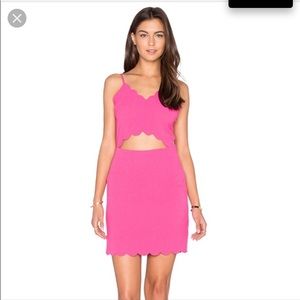 J.O.A Pink Scalloped cutout Mini